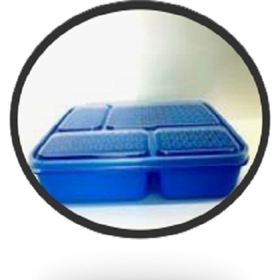 Food tray (blue) / Tray Makanan Biru (R-W270 x L190 x H50)