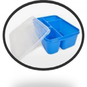 Food tray (blue) / Tray Makanan Biru (T-W270 x L190 x H75)